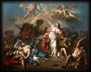 Apollo and Diana Attacking the Children of Niobe by Jacques- Louis David
